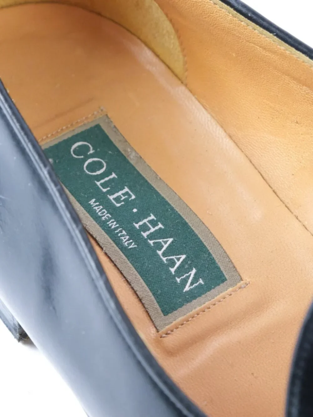 Vintage Cole Haan Men’s Shoe Black Size 11.5 Belgian Loafers 13925 Italy
